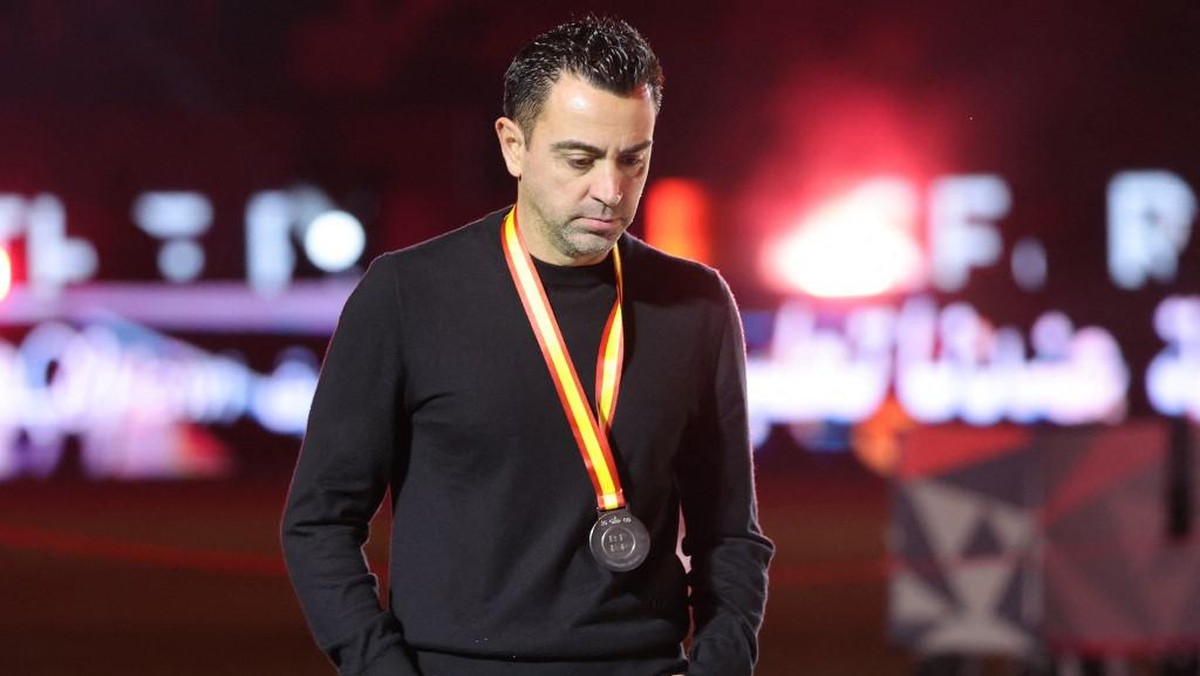 Xavi Hernandez dipecat Barcelona. (Foto: GIUSEPPE CACACE/AFP)