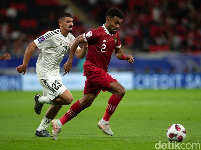 Irak mengalahkan Indonsia dengan skor 3-1 padalaga Grup D Piala Asia 2023. Hasil ini menempatkan Indonesia menjadi juru kunci sementara Grup D dengan nirpon. Pertandingan Indonesia vs Irak berlangsung di Ahmad bin Ali Stadium, Al Rayyan, Qatar, Senin (15/1/2024) malam.