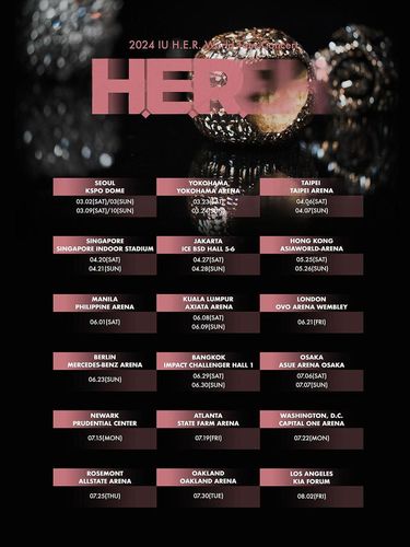 Jadwal tur dunia IU di 2024