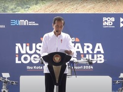 Resmikan Hub Logistik BUMN, Jokowi Sebut IKN Mulai Ramai
