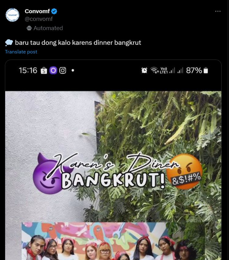 Karen's Diner cabang Jakarta tutup