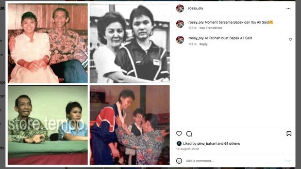 Legenda tenis meja Indonesia Rossy Pratiwi Dipoyanti. (Tangkapan Layar Instagram @rossy_oly)