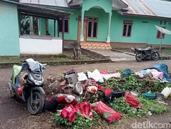 Tenda Pengungsi Erupsi Gunung Lewotobi di NTT Kebanjiran Usai Hujan Deras