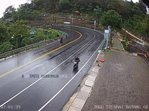 Lalin Jogja-Wonosari Pagi Ini Lancar meski Diguyur Hujan