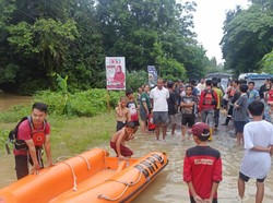 Sungai Lematang Meluap, Ratusan Rumah di PALI Terendam Banjir