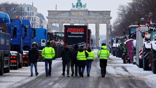 Pengemudi Truk di Jerman Protes Kenaikan Tarif Tol