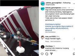 Viral Tenda Acara Peresmian Jembatan di Gunungkidul Roboh, Ini Faktanya