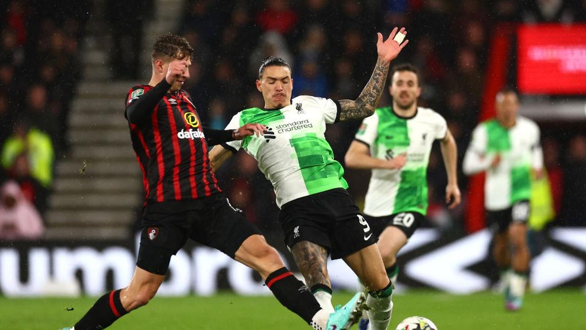 Duel Bournemouth vs Liverpool di Carabao Cup bulan November lalu. Foto: Getty Images/Bryn Lennon