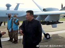 Viral Kim Jong Un Pamer Drone Tercanggih Korut, Mirip Global Hawk AS