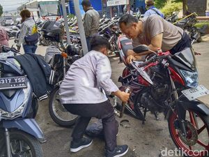 Ratusan Sepeda Motor Berknalpot Brong di Kuningan Disita Polisi