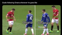 Gol disebut terus membayangi Onana ke mana pun juga! Foto: dok. Internet/X (Twitter)
