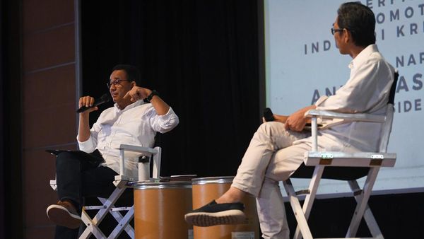 Momen Anies Bicara soal Perfilman Indonesia di Hadapan Praktisi