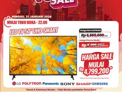 Beli TV LED 65 Inch Diskon Rp 4 Juta Cuma di Transmart Full Day Sale!