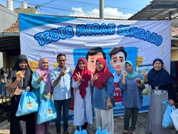 Barisan RFG Sumsel Tebus Murah 2 Ribu Paket Sembako, Ajak Gen Z Pilih 02