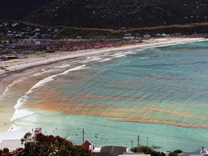 Potret Pantai di Afrika Selatan yang Berubah Warna Jadi Merah