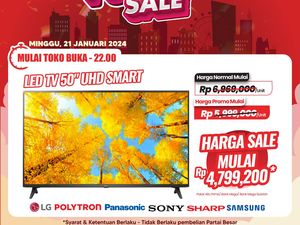 TV LED 50 UHD Smart TV di Transmart Full Day Sale Diskon Rp 2,1 Juta