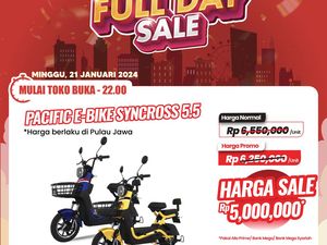 Sepeda Listrik di Transmart Full Day Diskon!