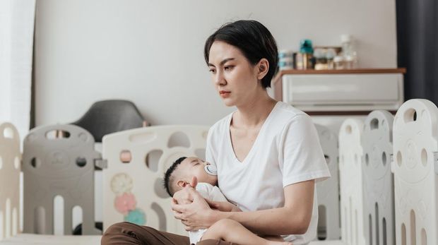 Ilustrasi Ibu Stres