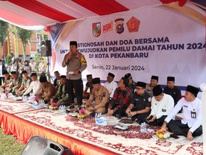 Kombes Jeki Inisiasi Doa Bersama, Minta Peserta Pemilu di Pekanbaru Taat Aturan