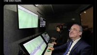 Florentino Perez juga diledek jadi penguasa ruangan VAR. Foto: dok. Internet/X (Twitter)