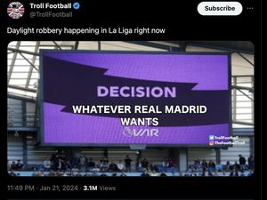 Ledekan Real VARdrid Setelah Los Blancos Menang Kontroversial