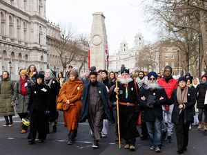 Ratusan Warga Lintas Agama Gelar Aksi Bela Palestina di London