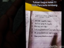 Tulisan Tangan Menakjubkan Bocah SD Lembang