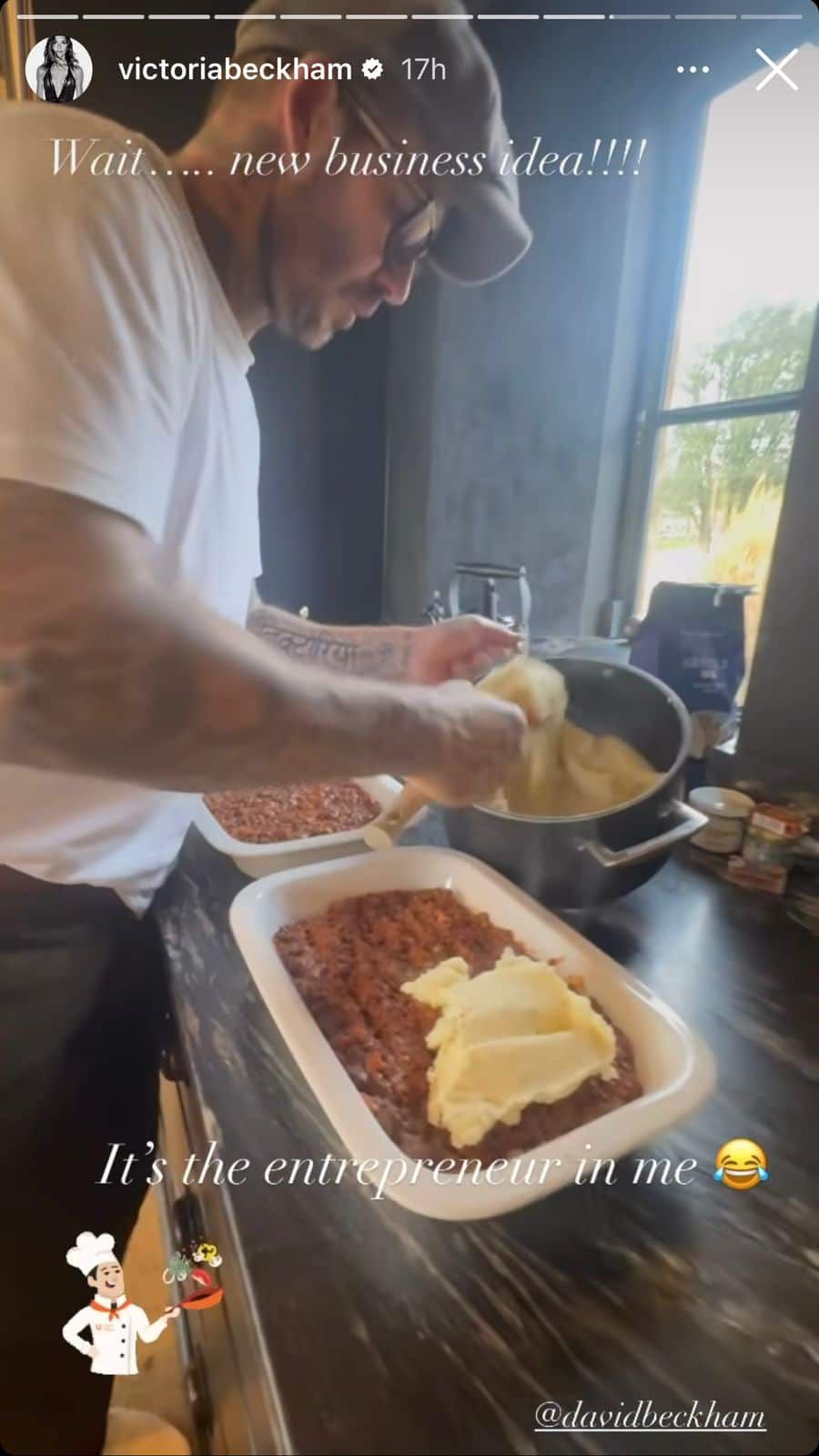 David Beckham masak menu spesial untuk keluarga Victoria Beckham