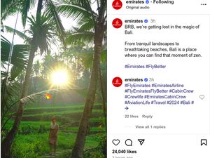 Maskapai Asing Promosi Bali, Pramugari Jalan-jalan di Pematang Sawah Maskapai Asing Promosi Bali, Pramugari Jalan-jalan di Pematang Sawah