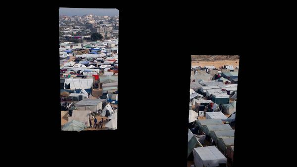 Foto Udara Kamp Pengungsian Rafah