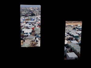 Foto Udara Kamp Pengungsian Rafah