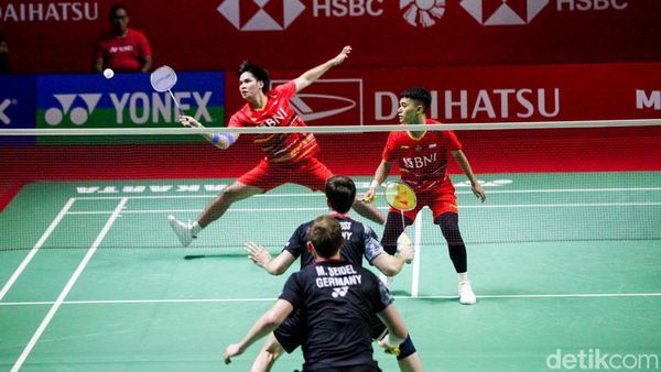 Aksi Leo/Daniel Sikat Wakil Jerman di Indonesia Masters 2024