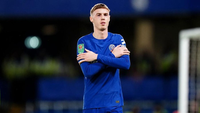 Cole Palmer Chelsea's Cole Palmer celebrates scoring their side's fourth goal of the game during the Carabao Cup semi final second leg match at Stamford Stadium, London. Picture date: Tuesday January 23, 2024. (Photo by Zac Goodwin/PA Images via Getty Images)