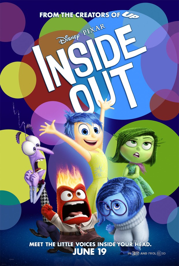 Film kartun animasi pemenang Oscar, Inside Out (2015)/ Foto: Walt Disney