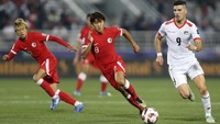 Hong Kong vs Palestina pada matchday terakhir Grup C Piala Asia 2023 digelar di Abdullah Bin Khalifah Stadium, Qatar, Selasa (23/1/2024). Palestina mengambil inisiatif menyerang.