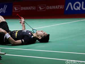 Jonatan Gagal Pertahankan Gelar Indonesia Masters, Imbas Shuttlecock?