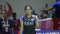Senyum Gregoria Usai Kalahkan Wakil Jerman di Indonesia Masters