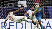 Laga Suriah vs India tersaji di Stadion Al Bayt, Qatar, Selasa (23/1/2024). Suriah berhasil mendominasi pertandingan sejak menit pertama. Mereka berhasil mendominasi 54 persen penguasaan bola, sedangkan India hanya menguasai 46 persen.