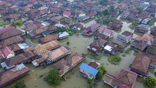Banjir Jambi Terlihat dari Udara