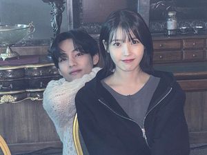 Intip Belakang Layar MV Love Wins All IU Bareng V BTS Intip Belakang Layar MV Love Wins All IU Bareng V BTS