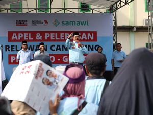 Samawi Gelar Apel Relawan Canvasing Prabowo-Gibran di Jakarta Utara