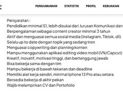 Viral di Medsos Lowongan Kerja Disparekraf DKI, Pelamar Wajib Punya iPhone 13 Pro