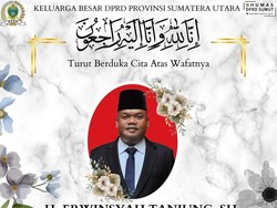 Anggota F-NasDem DPRD Sumut Erwinsyah Meninggal Dunia