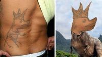 Kocak! Niat Mau Keren Malah Amburadul Gambar Tato-nya