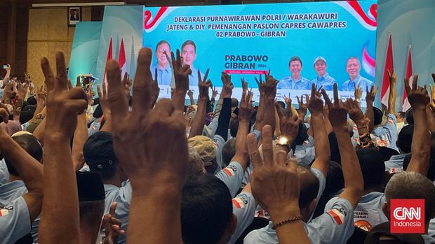 1226 Purnawirawan dan Warakawuri Polri di Jateng dan DIY menyatakan dukungan untuk Prabowo-Gibran