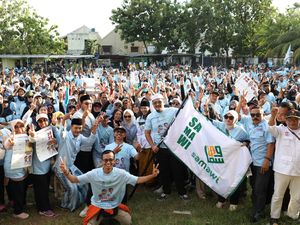 Samawi Gelar Apel dan Lepas Relawan Kampanyekan Prabowo-Gibran di Tangerang