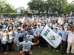 Samawi Gelar Apel dan Lepas Relawan Kampanyekan Prabowo-Gibran di Tangerang