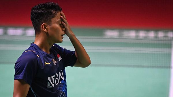 Ekspresi Ginting Tersingkir dari Semifinal Indonesia Master 2024