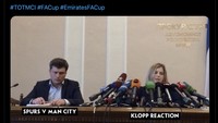 Meme ini menyebut pengumuman Klopp akan mundur dari Liverpool jauh lebih ramai ketimbang pertandingan Piala FA Tottenham Hotspur vs Manchester City. Foto: dok. Internet/X (Twitter)