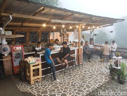 Sensasi Ngopi Berselimut Kabut di Pegunungan Bromo, Syahdu!